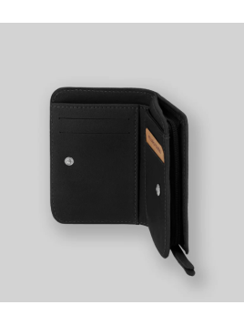 Les Ateliers Foures B23 - CUIR DE VACHETTE - NOIR porte monnaie et billet zip dos à dos mixte Portefeuilles