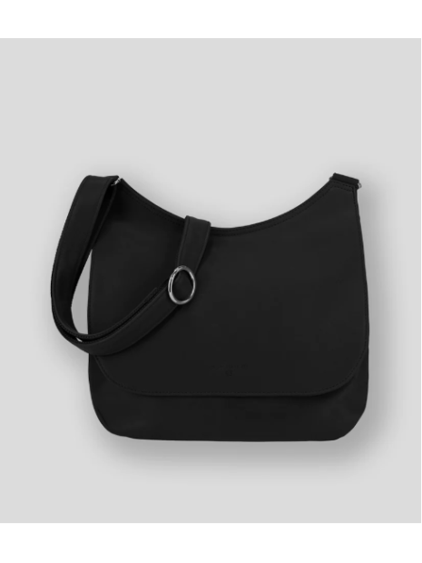 Les Ateliers Foures B314 - CUIR DE VACHETTE - NOIR sac rabat baroudeuse arthémis sacs-a-mains