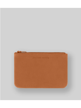 Les Ateliers Foures B39 - CUIR DE VACHETTE - LION porte monnaie plat zip les atelers fourès Porte-monnaie