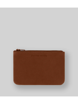 Les Ateliers Foures B39 - CUIR DE VACHETTE - FAUVE porte monnaie plat zip les atelers fourès Porte-monnaie