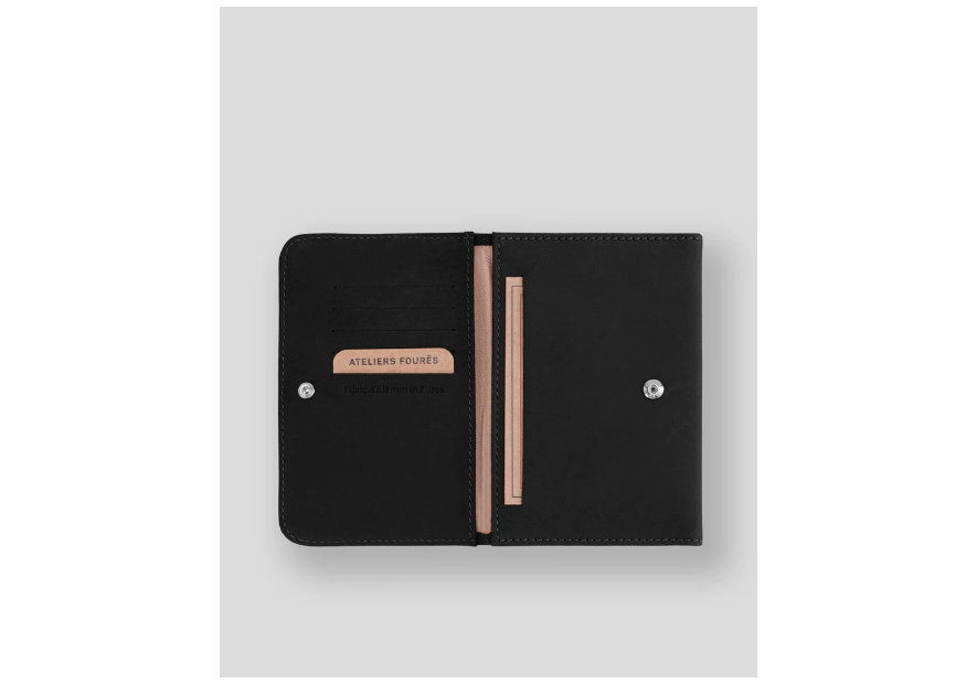 Les Ateliers Foures B46 - CUIR DE VACHETTE - NOIR fourès-baroudeuse-porte papiers Porte-cartes