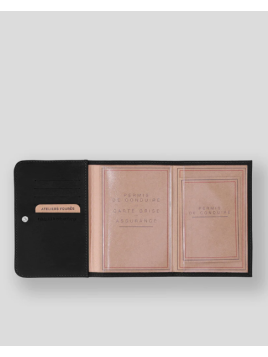 Les Ateliers Foures B46 - CUIR DE VACHETTE - NOIR fourès-baroudeuse-porte papiers Porte-cartes