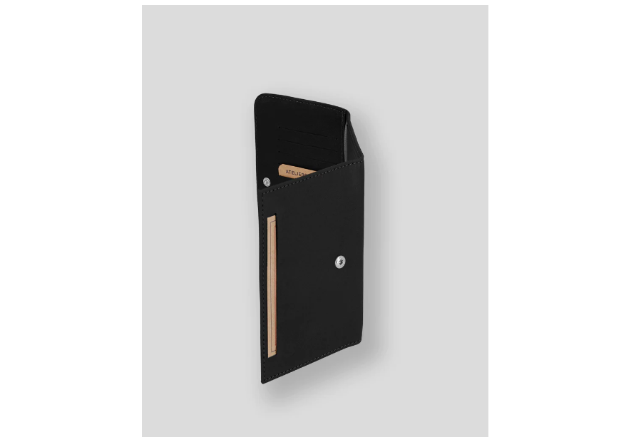 Les Ateliers Foures B46 - CUIR DE VACHETTE - NOIR fourès-baroudeuse-porte papiers Porte-cartes