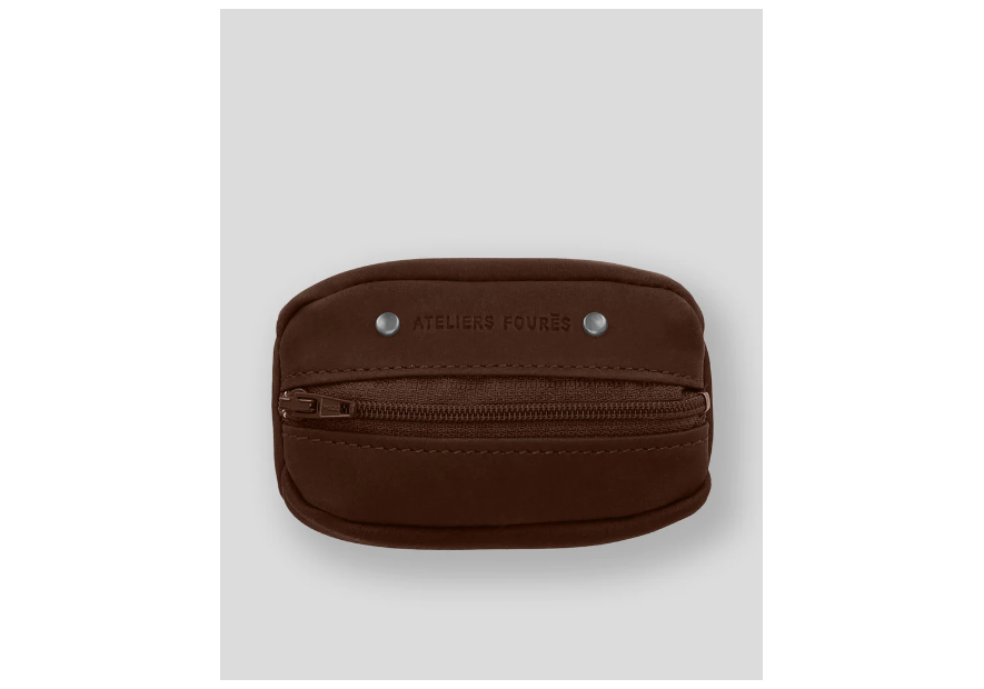 Les Ateliers Foures 909 - CUIR DE VACHETTE - COGNAC porte monnaie homme sole s baroudeur fourès Porte-monnaie