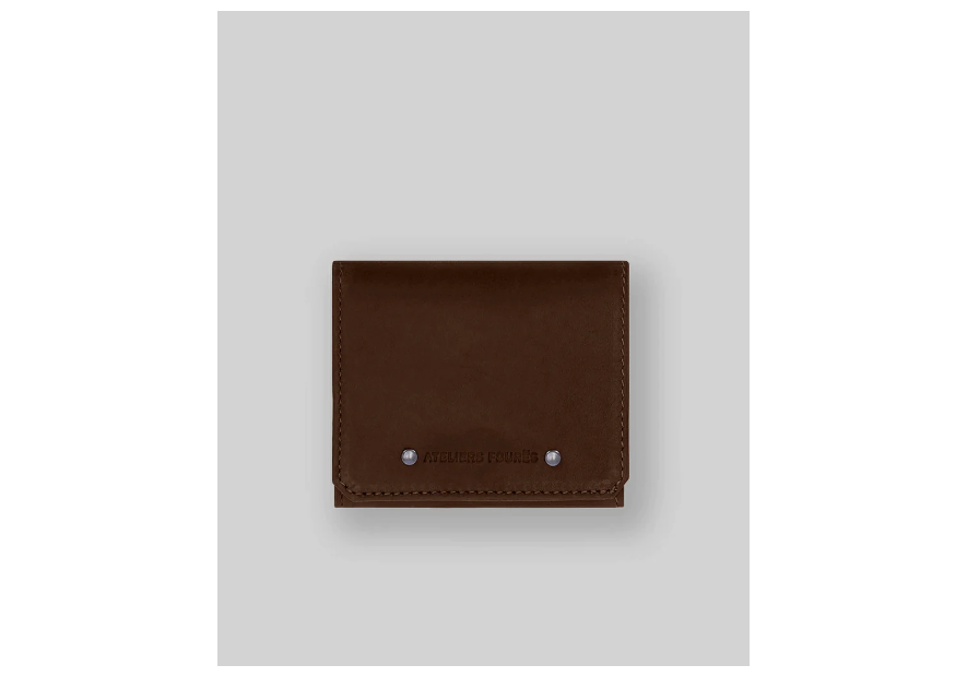 Les Ateliers Foures 9147 - CUIR DE VACHETTE - COGNAC Porte-monnaie/ Porte-billets Portefeuilles