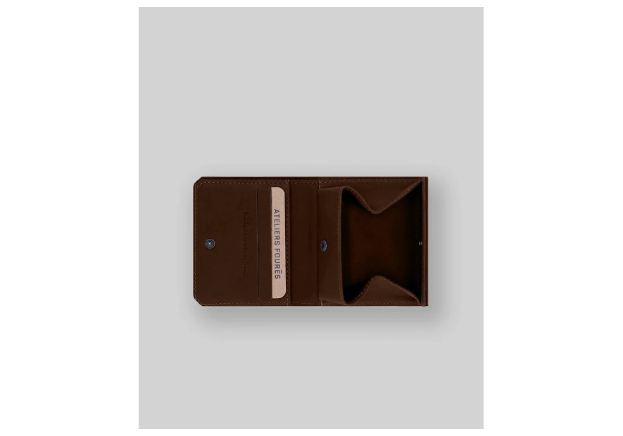 Les Ateliers Foures 9147 - CUIR DE VACHETTE - COGNAC Porte-monnaie/ Porte-billets Portefeuilles