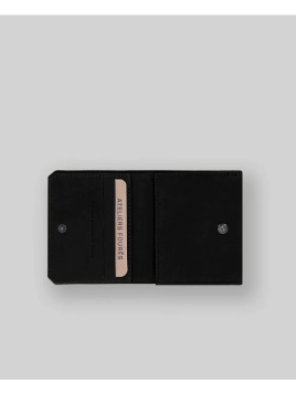 Les Ateliers Foures 9147 - CUIR DE VACHETTE - NOIR Porte-monnaie/ Porte-billets Portefeuilles