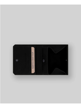 Les Ateliers Foures 9147 - CUIR DE VACHETTE - NOIR Porte-monnaie/ Porte-billets Portefeuilles