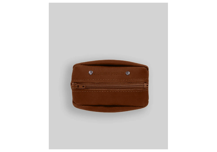 Les Ateliers Foures 9230 - CUIR DE VACHETTE - FAUVE fourès-baroudeur-porte monnaie grain de café Porte-monnaie