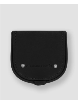 Les Ateliers Foures 9246 - CUIR DE VACHETTE - NOIR porte monnaie Porte-monnaie