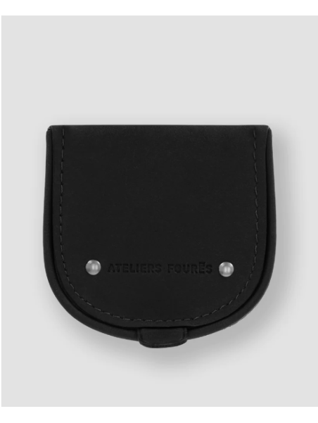 Les Ateliers Foures 9246 - CUIR DE VACHETTE - NOIR porte monnaie Porte-monnaie