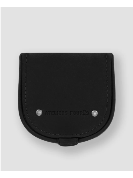 Les Ateliers Foures 9246 - CUIR DE VACHETTE - NOIR porte monnaie pm-homme