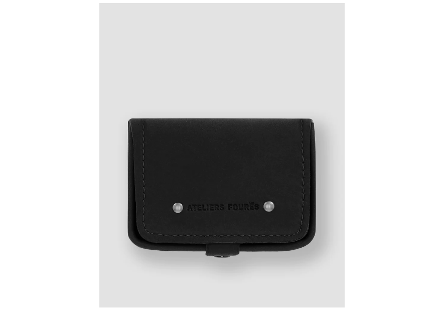 Les Ateliers Foures 9247 - CUIR DE VACHETTE - NOIR porte monnaie et billet cuvette fourès Porte-monnaie
