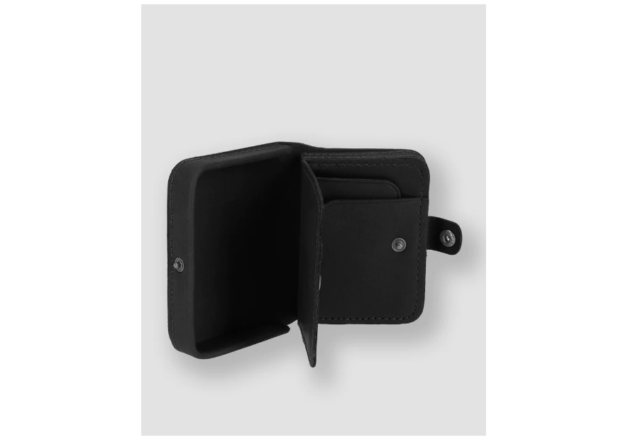 Les Ateliers Foures 9247 - CUIR DE VACHETTE - NOIR porte monnaie et billet cuvette fourès Porte-monnaie