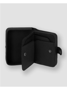 Les Ateliers Foures 9247 - CUIR DE VACHETTE - NOIR porte monnaie et billet cuvette fourès Porte-monnaie