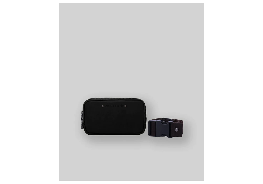 Les Ateliers Foures 9322 - CUIR DE VACHETTE - NOIR les ateliers foures-baroudeuse-pochette ceinture Sacs banane / Sacs bandouliè