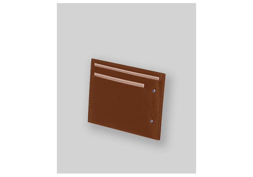 Les Ateliers Foures 947 - CUIR DE VACHETTE - FAUVE fourès baroudeur pochette identitée porte cartes