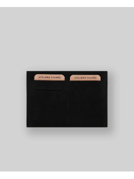 Les Ateliers Foures 947 - CUIR DE VACHETTE - NOIR fourès baroudeur pochette identitée Porte-cartes