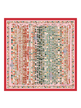 Longchamp 50624/SOI - SOIE - TOMATE - P83 longchamp- collier de perle- carré de soie Foulards/Etoles