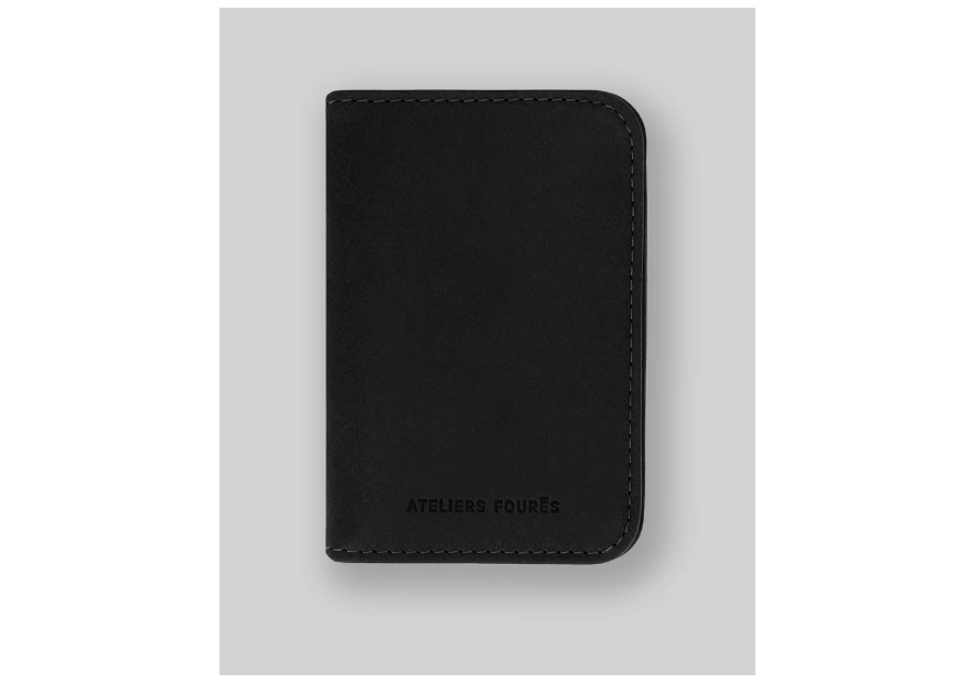 Les Ateliers Foures B11. - CUIR DE VACHETTE - NOIR porte 4 cartes astré baroudeuse Porte-cartes