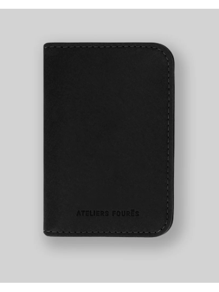 Les Ateliers Foures B11. - CUIR DE VACHETTE - NOIR porte 4 cartes astré baroudeuse Porte-cartes