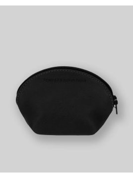 Les Ateliers Foures B04 - CUIR DE VACHETTE - NOIR porte monnaie demi lune baroudeuse fourès Porte-monnaie