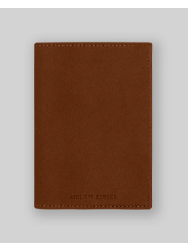 Les Ateliers Foures B41. - CUIR DE VACHETTE - FAUVE fourès-barodeuse-étui passeport Etui-passeport