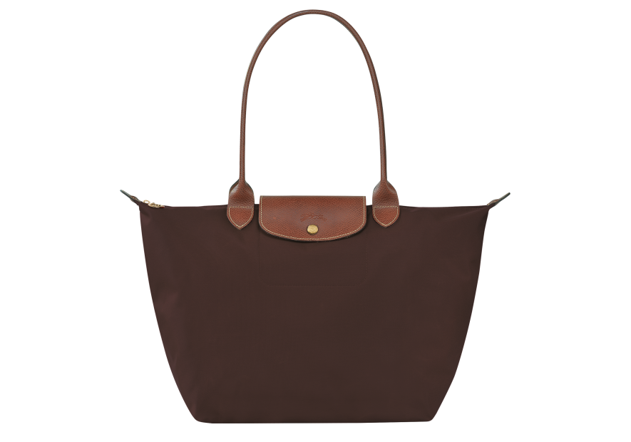 Longchamp 1899089 - NYLON ET CUIR - ÉBÈNE  sac cabas l le pliage original format étudiant Sac business