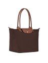 Longchamp 1899089 - NYLON ET CUIR - ÉBÈNE sac cabas l le pliage original format étudiant sac-a-main-shopping-toile-ou-cuir