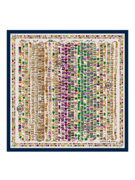 Longchamp 50624/SOI - SOIE - MARINE - 106 longchamp- collier de perle- carré de soie Foulards/Etoles