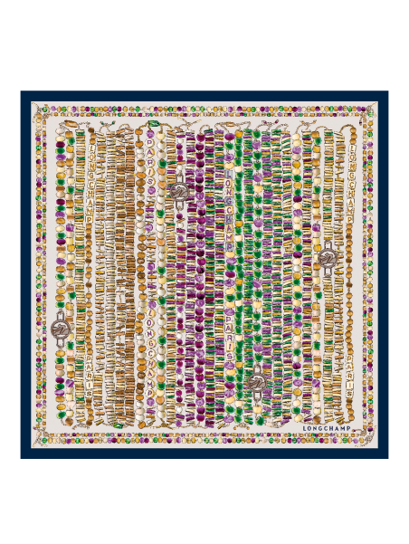 Longchamp 50624/SOI longchamp- collier de perle- carré de soie carre de soie