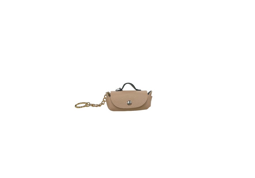 vison'a 006 - CUIR DE VACHETTE - CHAMPAG visona'- california- porte clés Porte-clés