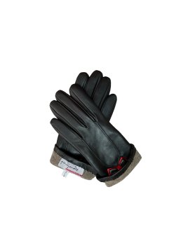 Poujade AL91BIS/DC - CUIR D'AGNEAU - NOI poujade - gant femme- noir/blanc Gants