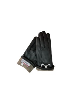 Poujade AL91BIS/DC - CUIR D'AGNEAU - NOI poujade - gant femme- noir/blanc Gants