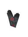 Poujade CRF4DS - CUIR D'AGNEAU - NOIR/RO poujade gants français doublé soie gants-femme