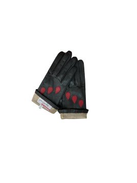 Poujade CRF2DS - CUIR D'AGNEAU - NOIR/RO poujade gants femme fabricatin française Gants