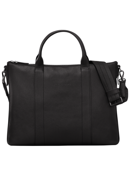 Longchamp 10237/HCV - CUIR DE VEAU - NOIR  longchamp-3d-porte document Porte-documents