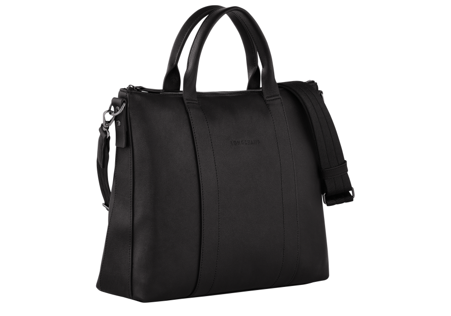 Longchamp 10237/HCV - CUIR DE VEAU - NOIR  longchamp-3d-porte document Porte-documents