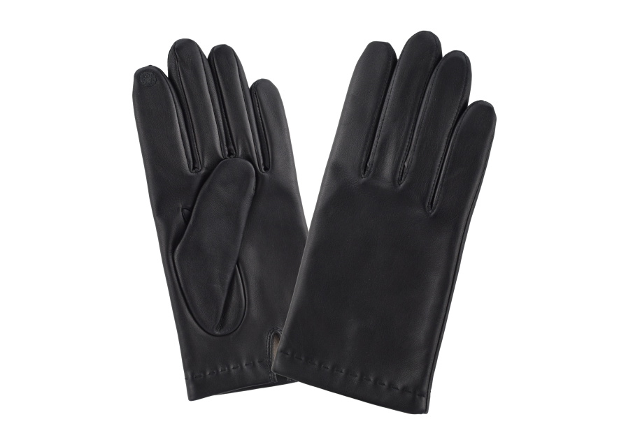 Glove Story 22030ST - CUIR D'AGNEAU - NOIR poujade gants homme classic soie Gants