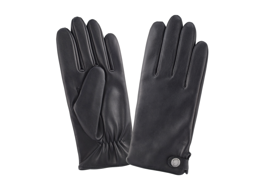 Glove Story 22051CA - CUIR D'AGNEAU - NOIR glove story-ouvert sur le côté-gants h Gants