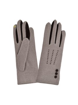 Glove Story 31161NF - LAINE/NYLON - TAUPE -  glove story gant femme Gants