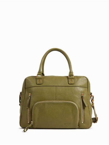 Nat & Nin MACY - CUIR DE VACHETTE - THYM macy-sac porte main m Sac business