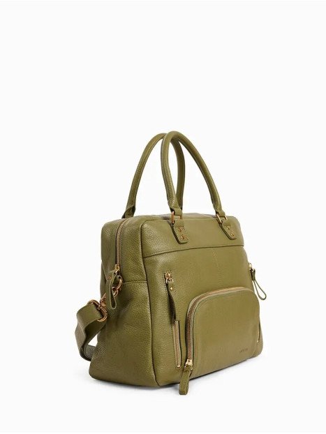 Nat & Nin MACY - CUIR DE VACHETTE - THYM macy-sac porte main m Sac business