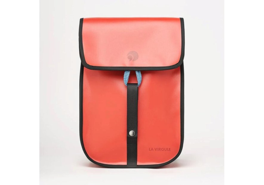 la virgule 12L - TOILE PVC BATEAU - ROUGE la virgule - petit gravelot - sac à dos Maroquinerie