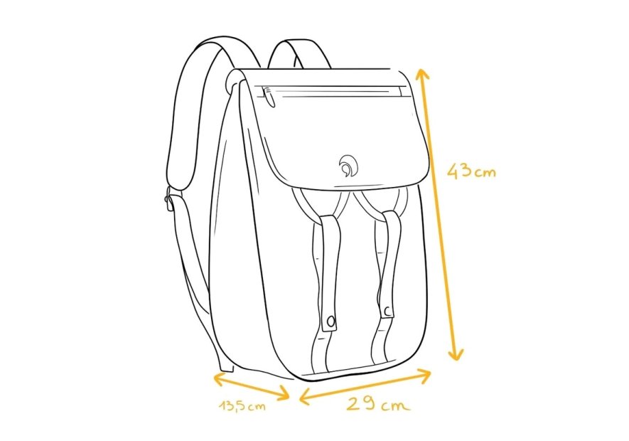 la virgule 18L - TOILE PVC BATEAU - NOIR la virgule - le gravelot 18l - sac à dos m Maroquinerie