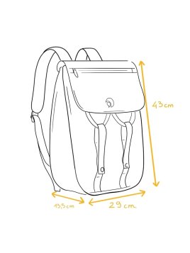 la virgule 18L - TOILE PVC BATEAU - CREAM la virgule - le gravelot 18l - sac à dos m Maroquinerie