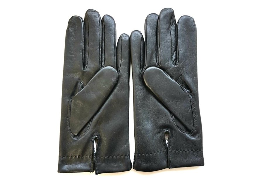Poujade P61 DC/TACTIL - CUIR D'AGNEAU -  gants homme tactil doublé cachemire henri Gants