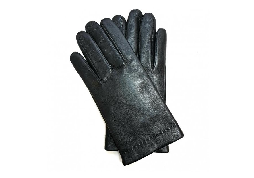Poujade P61 DC/TACTIL - CUIR D'AGNEAU -  gants homme tactil doublé cachemire henri Gants