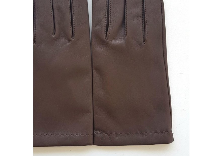 Poujade P61 DC/TACTIL - CUIR D'AGNEAU -  gants homme tactil doublé cachemire henri Gants