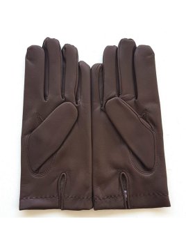 Poujade P61 DC/TACTIL - CUIR D'AGNEAU -  gants homme tactil doublé cachemire henri Gants